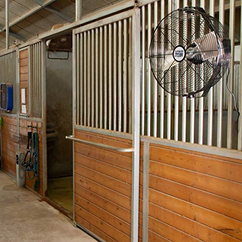 Maxx Air Wall Mount Fan | 18" Commercial Grade Fan for, Garages, Shop, Barns and Patios for Outdoor Use | Easy Operation and Powerful 1,450 CFM | Industrial Wall Mount - size: 18" Industrial Wall Mount