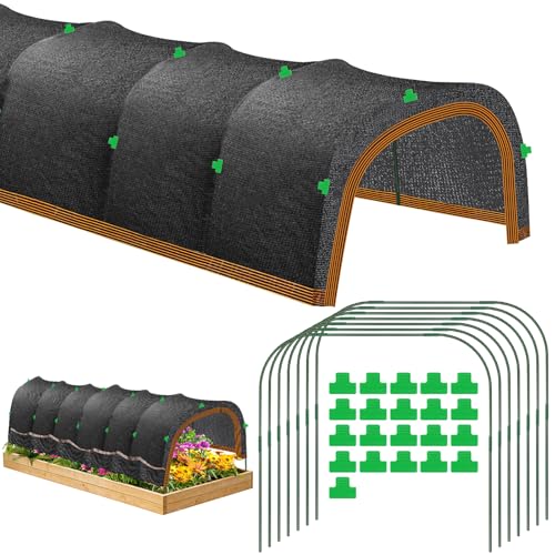 118"x79" Upgraded Garden Shade Kit, 75% Garden Shade Cloth with 11mm Hoops | Garden Sun Shade Cloth for Plants Heat Protection, Raised Garden Bed Shade Cover Plant Sun Shade for Outdoor Plant Vegetable - size: 118"x79" Shade Cloth with Hoops-1 Pack