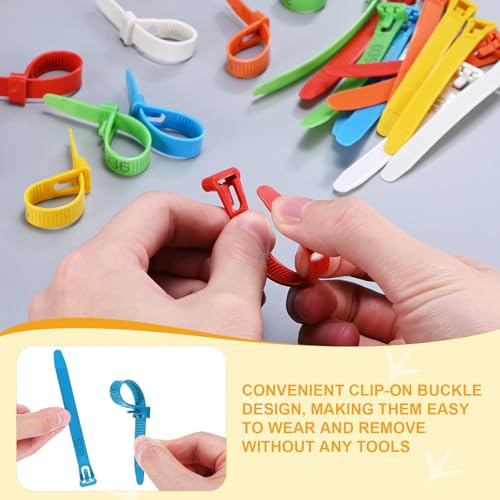 M METERXITY 100-Pack Adjustable Chicken Leg Bands, 10-28 mm Plastic Poultry Identification Chicken Leg Rings for Turkey/Duck/Goose/Chicks, Colorful Numbered Foot Clip on Tags [Blue] - color: Blue