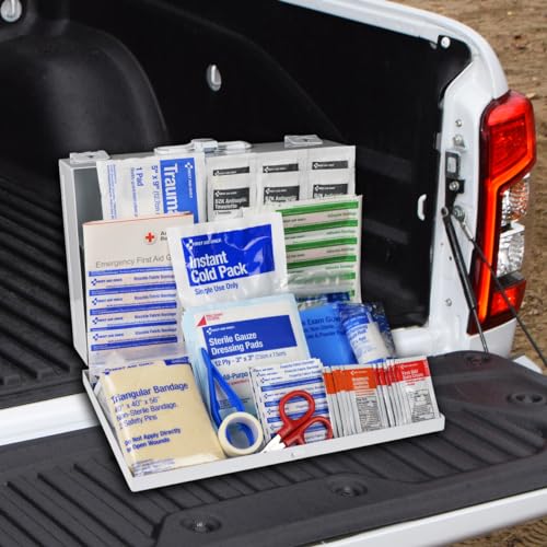 First Aid Only 9302-25M 25-Person Contractor's First Aid Kit for Home Renovation, Job Sites, and Construction Vehicles, 178 Pieces, White - style: Kit