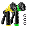 Besiter Garden Hose Nozzle Sprayer: 2 Pack 10 Watering Patterns Water Hose Spray Nozzles for Garden Hose Heavy Duty Hose Head Hose Attachment for Garden Hose YellowGreen - color: Yellow Green