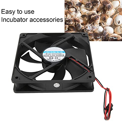 12V Incubator Cooling Fan 120mm Dual Ball Bearing Exhaust Fan, IP67 High Airflow Quiet Ventilation Fan for Hatcheries, Poultry Farms, Greenhouse, RV Fridge, Electronics Cabinet - color: lower fans