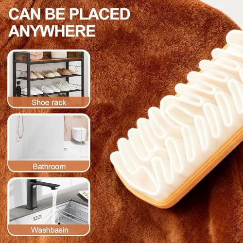 2-Piece Suede Brush and Eraser Set with Wooden Handle for Shoes, Bags, Jackets, Purses, Sofa Cleaning