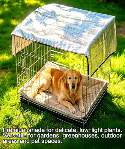 70% Reflective Aluminum Shade Cloth, Silver, 6.5 x 8 FT | Breathable Aluminum Sun Shade Net Cover with Grommets for Sun Protection, Pet Shade, RV & Car Shades, Patio, Pergola, Plants - color: 70% Silver, size: 6.5 FT x 8 FT