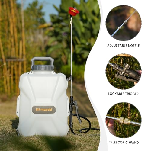 3 Gallon Lawn Garden Sprayer Compatible with DeWalt 20V MAX Battery | Backpack Pump Sprayer with 2.0Ah Battery,7 Nozzles, Adjustable Pressure,Translucent Tank for Spraying,Watering,Weeds,Cleaning - color: Gray