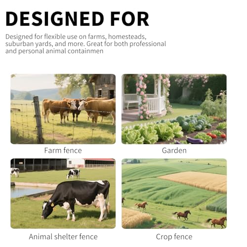 2025 New Tech 2 in 1 Electric Fence Energizer Charger Plug-in & 12V Battery, Waterproof & Safe Wide Coverage Energizer for Farms, Suburban Homes, Gardens, Livestock, Pets & More