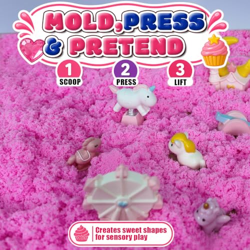 Pink Latex Valentine's Day ice Cream Theme Sensory Bin Filler | Sensory snow sand for Floral Spring Cotton Candy Soothing Pink Sensory Table for Toddlers & Young Children - color: pink