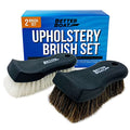 Upholstery Brush Set, Carpet and Car Cleaning Brushes, Horsehair Detailing | Brush for Upholstery Cleaner, Leather, Interior, Boat, Couch, and Sofa Cleaning