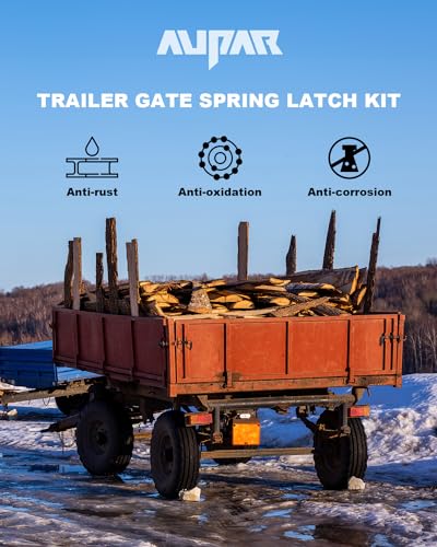 Heavy Duty Steel Trailer Gate Spring Latch Pin | Repair Kit 819T | Anti Rust | Black