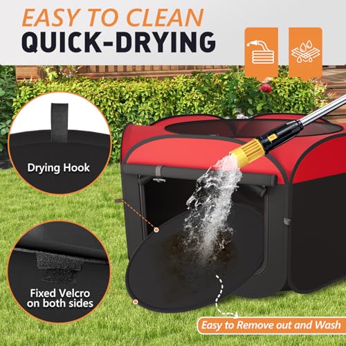Brooder Box for Chicks Starter Kit - 5 in 1 Chick Enclosure Tent Collapsible Chicken Brooder with Heating Plate, Feeder, Waterer, Perch, Fits Baby Chicks, Ducks, Quail - color: Chick Brooder with Heating Plate and Bundles