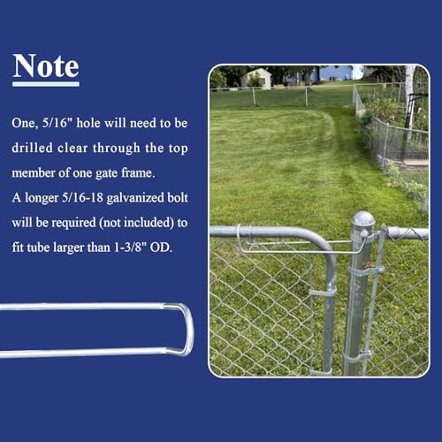 Old-School/Over Throw Wire Arm Top/Gate Latch Chain Link/Double Driveway | Fit for Residential Gate Frames Constructed of Either 1-1/8" OD/1-3/8" OD Tube, Overall Length 13.5", Rust-resistant, 2Pc - color: 2 Pcs