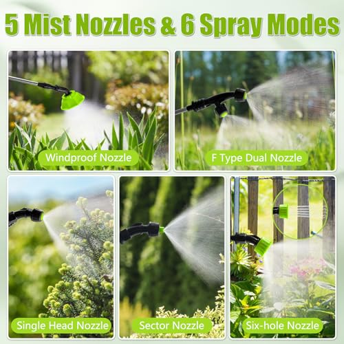 Battery Powered Backpack Sprayer 3 Gallon, Electric Garden Sprayer in Lawn | Digital Display, 3 Adjustable Pressures, Sprayer with 2.2Ah Battery & Charger Included, 45PSI, Telescopic Wand, 5 Nozzles