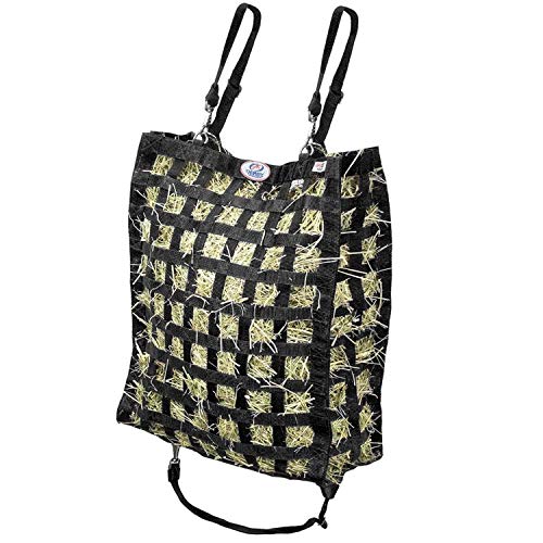 Derby Originals Superior Slow Feeder Horse Hay Bag with Super Tough Bottom and 1 Year Warranty - color: Black