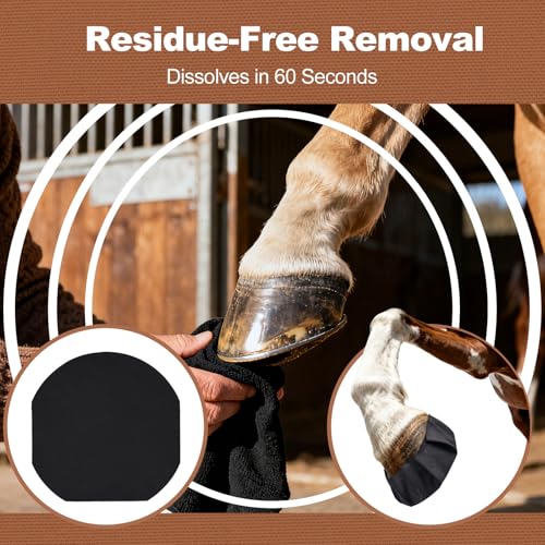 12 Pack Horse Hoof Tape, Strong Sticky Horse Hoof Wraps, Breathable Waterproof Magic Cushion Hoof Packing,Protection for Hoof Hoove (12)