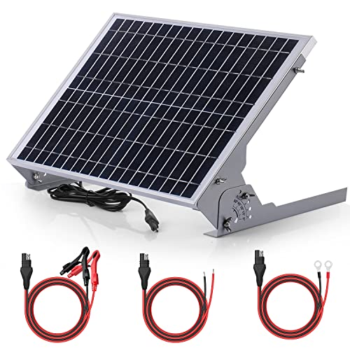 SUNER POWER 20W 12V Solar Battery Charger Maintainer, Built-in Smart MPPT Charge Controller, Adjustable Mount Bracket, Waterproof 20 Watt Solar Panel Kits for Car Automotive Boat Marine RV Trailer - size: 20W Pro