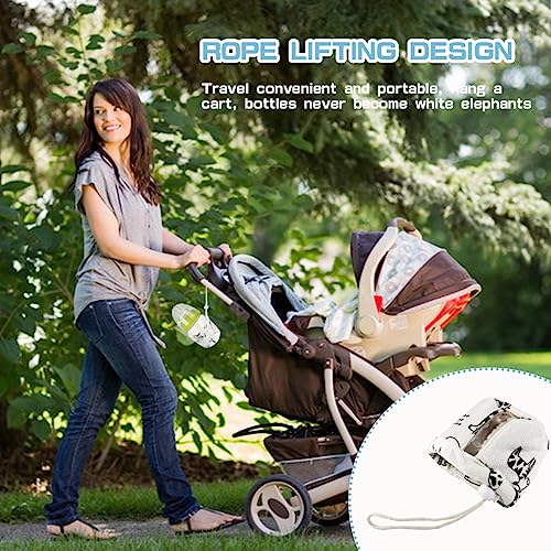 Baby Bottle Sleeve Infant Milk Bottle Pouch Thermal Cover Washable Anti Drop Baby Feeding Bottle Holder Glass Nursery Bottles Insulator Cover (Small,for 150ml bottles)