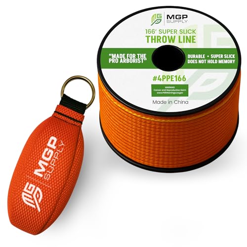 MGP SUPPLY Arborist Throw Line Kit | 11oz Throw Weight & 166ft Rope | Ultra Slick 100% Polyester Rope | Arborist Equipment For Tree Climbing - style: 11 Oz