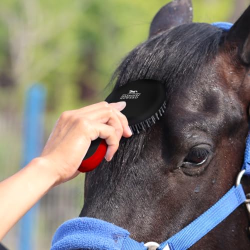 Harrison Howard Horse Mane and Tail Brush Horse Professional Grooming Brush Equestrian Detangler Non-Slip Brush Red - color: Red