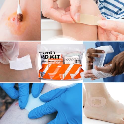 RHINO RESCUE 240pcs First Aid Kit Refill Supplies | Emergency Extra Replacement Kit, Restock Supply Pack, Self-Sealing Bag, HSA/FSA Approved - size: 220 Piece