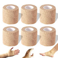 Self Adhesive Bandage wrap, Elastic Bandage wrap 2 inch, Wrap for Injury | Self adhering, Self adherent cohesive wrap, adhesive wrap bandage rolls,For Sports, First Aid Tape, 5 Yards, 6 Pack - size: 2 Inch