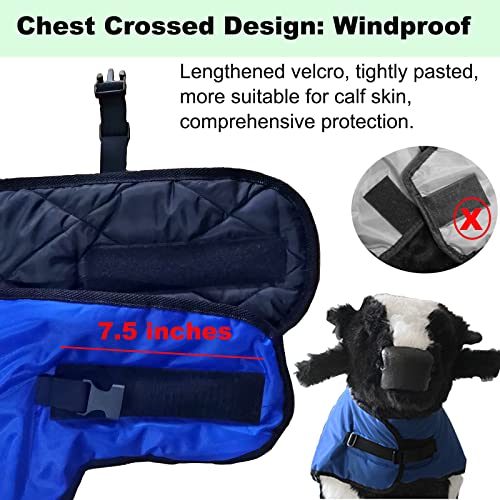Calf Blanket Calves Warm Clothes Calf Saver Coat, Sheep Goat Blanket, for Keep Cows Goats Sheeps Warmming, Thickened Belly Protection