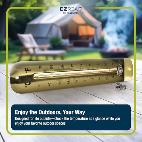 Headwind Consumer Products 840-0062 Metal Thermometer Brass 12" - color: BRASS