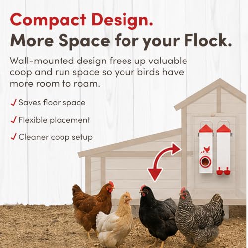 RentACoop High Rise 2 Gallon Chicken Waterer and 10lb Feeder Set