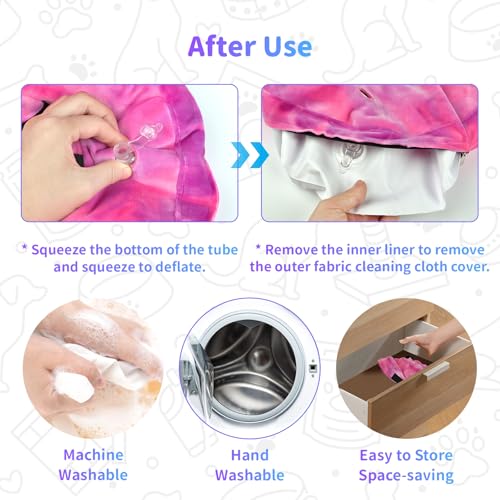 Dog Cone, Y-blue Dog Cone Collar Inflatable Puppy Neck Collar(Rose Purple, XL) - color: Rose Purple, size: X-Large