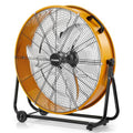 FOHERE 24 Inch High Velocity Industrial Drum Fan, Up to 8,900 CFM | 3-speed control, 360-degree tilt, metal frame, wheels, for garage, warehouse, workshop, gym, barn