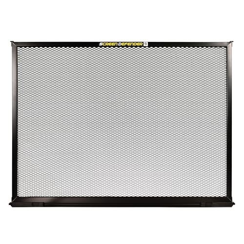 Lippert 28" Screen Defender RV Entry Door Protector Kit with Black Powder-Coated Aluminum for Pet Protection on Travel Trailers, 5th Wheel Campers and Motorhomes - 859793 | Powder-coated solid aluminum, keeps pets inside and shields the entry screen, 24.5