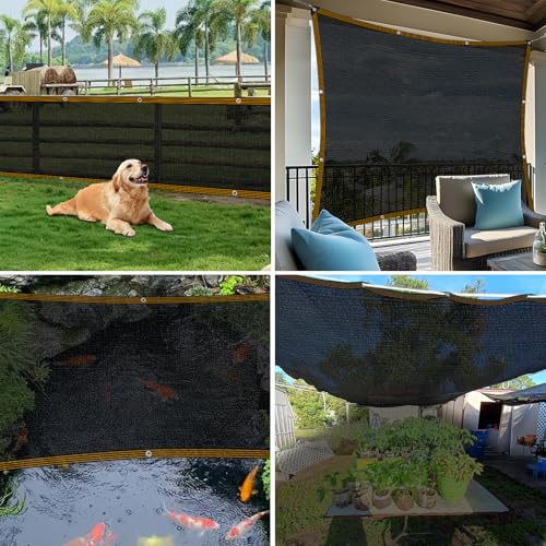 Shade Cloth - for Garden 90% Plant Shades Mesh Tarp with Grommets Outdoor Sun Shades Netting for Chicken Coop Greenhouse Vegetables Pergola Patio Cover - size: 6×10FT