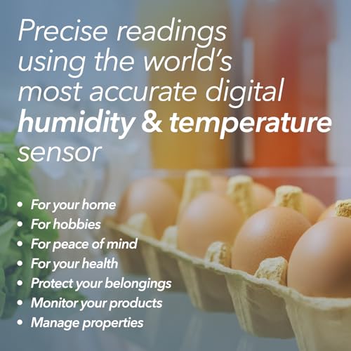SensorPush HT.w Temperature & Humidity Sensor, Water Resistant, Bluetooth | Bluetooth sensor measures dewpoint, VPD & heat index, indoor/outdoor, unlimited in-app data, works with G1 Gateway, USA made