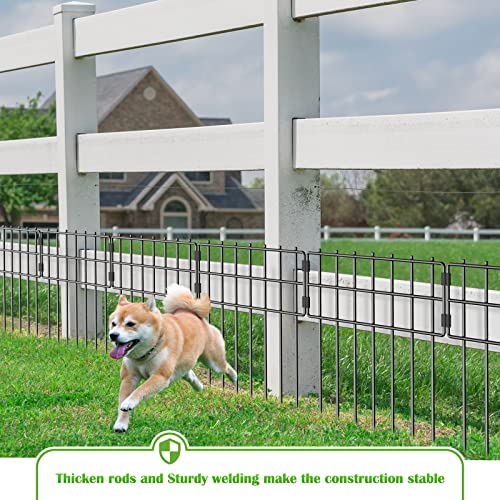 Animal Barrier Fence, 17 in(H) X 10 Ft(L) No Dig Garden Decorative Fencing | 10 Pack,Iron Wire,RustProof,Animal Barrier for Dog Rabbits - size: 17'' (H) X 10' (L)