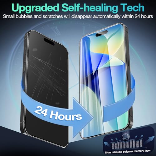 3 Pack Flexible Film Screen Protector for iPhone 16 Plus, Non-breakable Soft TPU Hydrogel Film for iPhone 16 Plus Screen Protector Film (NOT Glass) - size: iPhone 16 Plus