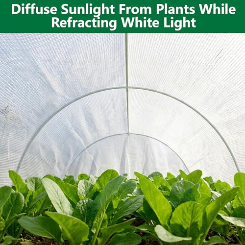 9.9 x 6.6 Ft Plant Sun Shade Cloth, 60% Shading White Sun Protection Net | Tear Resistant Garden Sunshade Cloth Cover with Reinforced Grommets for Protecting Plants from Direct Sunlight - color: 2x3m