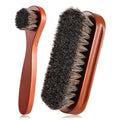 2 Pcs Horsehair Shine Shoes Brush Kit Polish Dauber Applicators Cleaning Leather Shoes Boots Care Brushes Suede Cleaner Brush(2 Pcs Style F) - style: 2 Pcs Style F