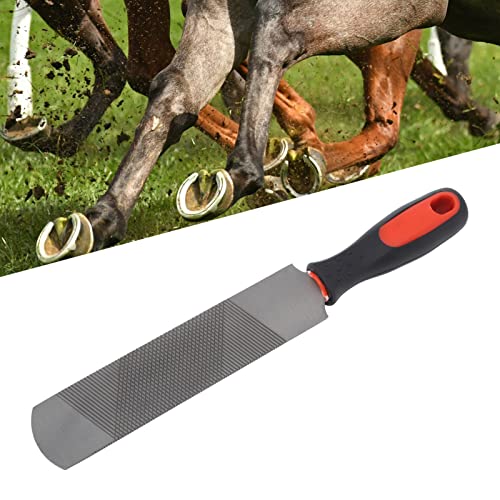 8 Inch Hoof Rasp,Hoof Rasp Horseshoe File With Rubber Handle, Carbon Steel Farrier Tool, Suitable ,Horse Rasp For Horse Goat Cow Donkey Animal Hooves, Strong, Ergonomic Trimming