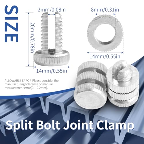 Electrical Fence Connector Aluminium Alloy Wire Join Clamp Split Bolt Joint Clamp Wire Connector for Electric Fence Wire,32Pcs - size: 32PCS