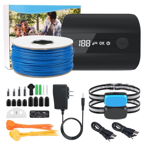 Electric Fence for Dogs,2026 Underground Dog Fence System for 2 Dogs | IPX7 Waterproof Training Collar with Tone Shock Correction Modes, rechargeable battery, and up to 3/4 Acre coverage - size: For 2 dogs