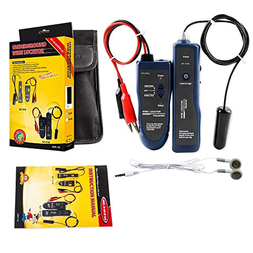 Underground Wire Locator Upgrade, RockyMars Cable Tester with Rechargeable 1100mAh Battery for Invisible Fence for Dogs, Circuit Breaker Finder, Electric Fence Wire Tracer, Wire Break Locator, etc.