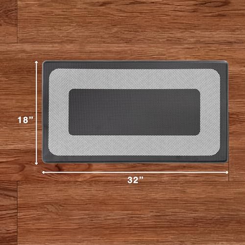 Chef Gear Hettie Anti Fatigue Cushioned Kitchen Mat 18"x32" Black - color: Black, size: 32"L x 18"W x 0.3"Th
