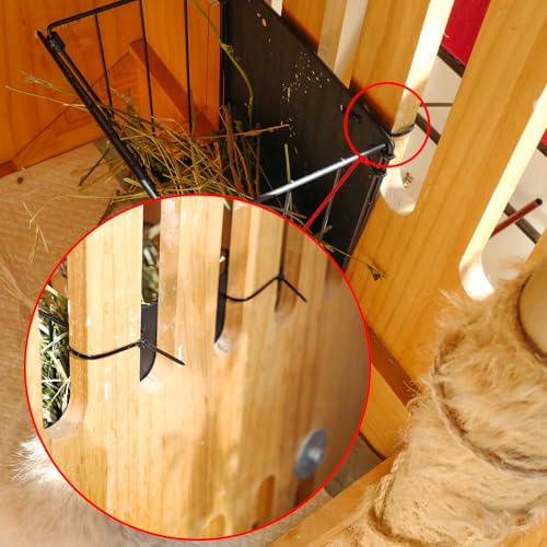 Black Metal Rabbit Foldable Hay Feeder | Hay Rack Holder, Rabbit Accessories & Supplies, For Small Animals