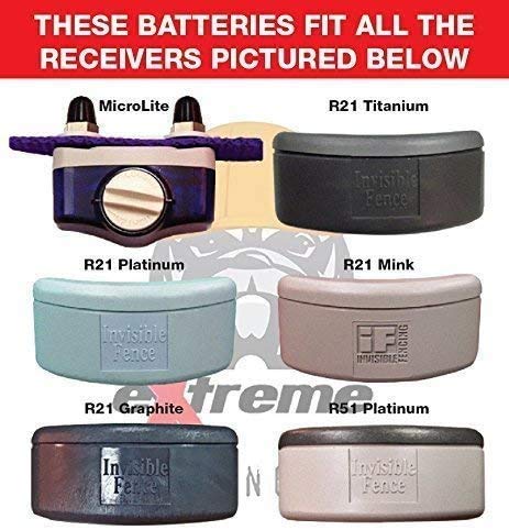 Extreme Dog Fence Collar Battery, 10-Pack, for Receiver Collars | Lithium replacement battery for Extreme Dog Fence & compatible in-ground receiver collars; long life; waterproof when sealed - size: 10 PK
