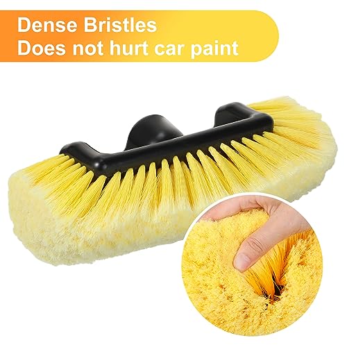 2 Pcs Car Wash Brush Heads Soft Bristle Flow Thru,12 Inch,Yellow (Pack of 2) - color: Yellow, size: 12 Inch (Pack of 2)