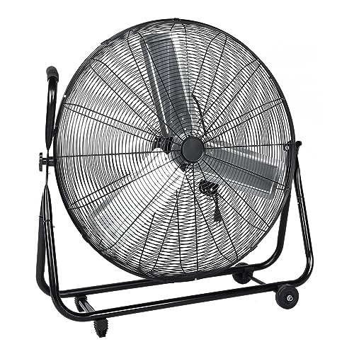 Dynamic 30-Inch Floor Fan with Roll Booster - Industrial-Grade Airflow, 360 Degree Adjustable Tilt, and Portable Design for Rapid Cooling and Flexible Air Circulation - size: 30 Inch, style: 1 Pack
