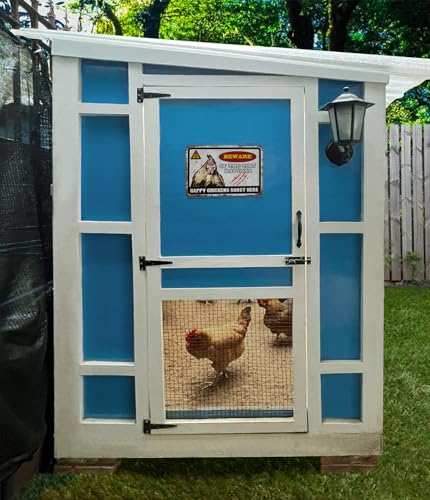 Chicken Waterer with Float Controlled Automatic Set, Chicken Coop Accessories - No Manual Water refilling Needed, 4 Gallon（Compatible with 5/8-inch and 3/4-inch Water Pipes, 60-inch Water Supply Pipe - color: Navy Blue