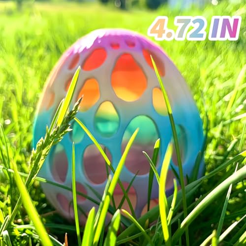 5 Pcs，12" 3D Printed Rainbow Dragon Eggs,Dinosaur Egg,Crystal Dragon Toys,Snake Eggs, Animals,Fidget Toy,Desk Executive Toy，Easter Eggs Basket Stuffers,Toys for Boys Kids Teen 5-7 4-6 8-12 - color: Oo-04