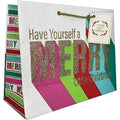 Jillson Roberts Large Christmas Gift Bags with Foil and Holographic Accents (12 Count) - color: Merry, size: 12.5" x 10" x 5"