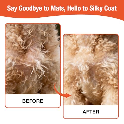 UTEE Slicker Brush for Dogs & Cats - Professional Pet Grooming Tool with 120° Angled Pins - Best for Goldendoodles, long-haired cats & Medium Breeds - Removes Mats, Tangles & Loose Fur
