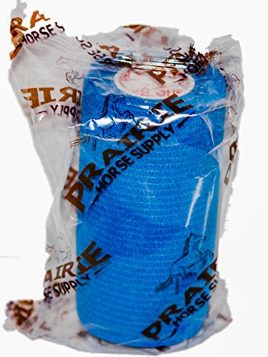Vet Wrap Tape (Blue) (2 Pack) (3 Inch x 15 feet) Self Adhesive Adherent Adhering Cohesive Flex Self Stick Bandage Grip Roll Dog Cat Pet Horse - color: Blue, size: 2 Rolls